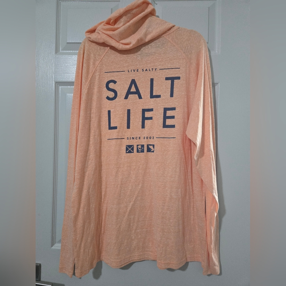 Salt Life Sunbleached Live Salty Hooded Tee - Picture 6 of 7
